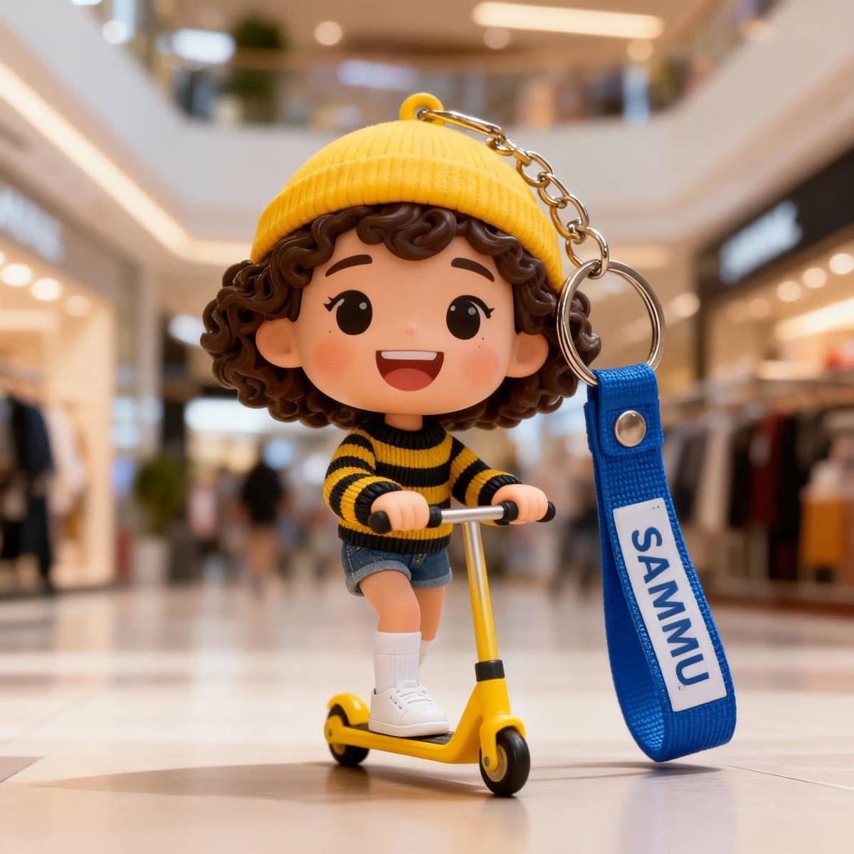 3D卡通钥匙扣风格迁移示例