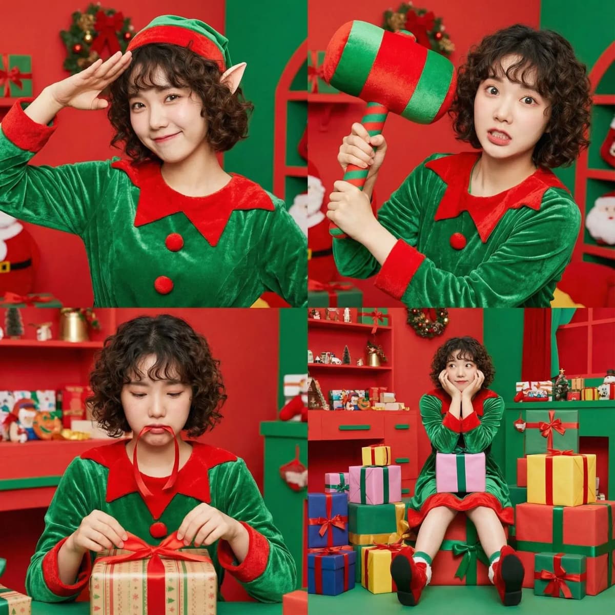 AI Christmas Elf photo effects example