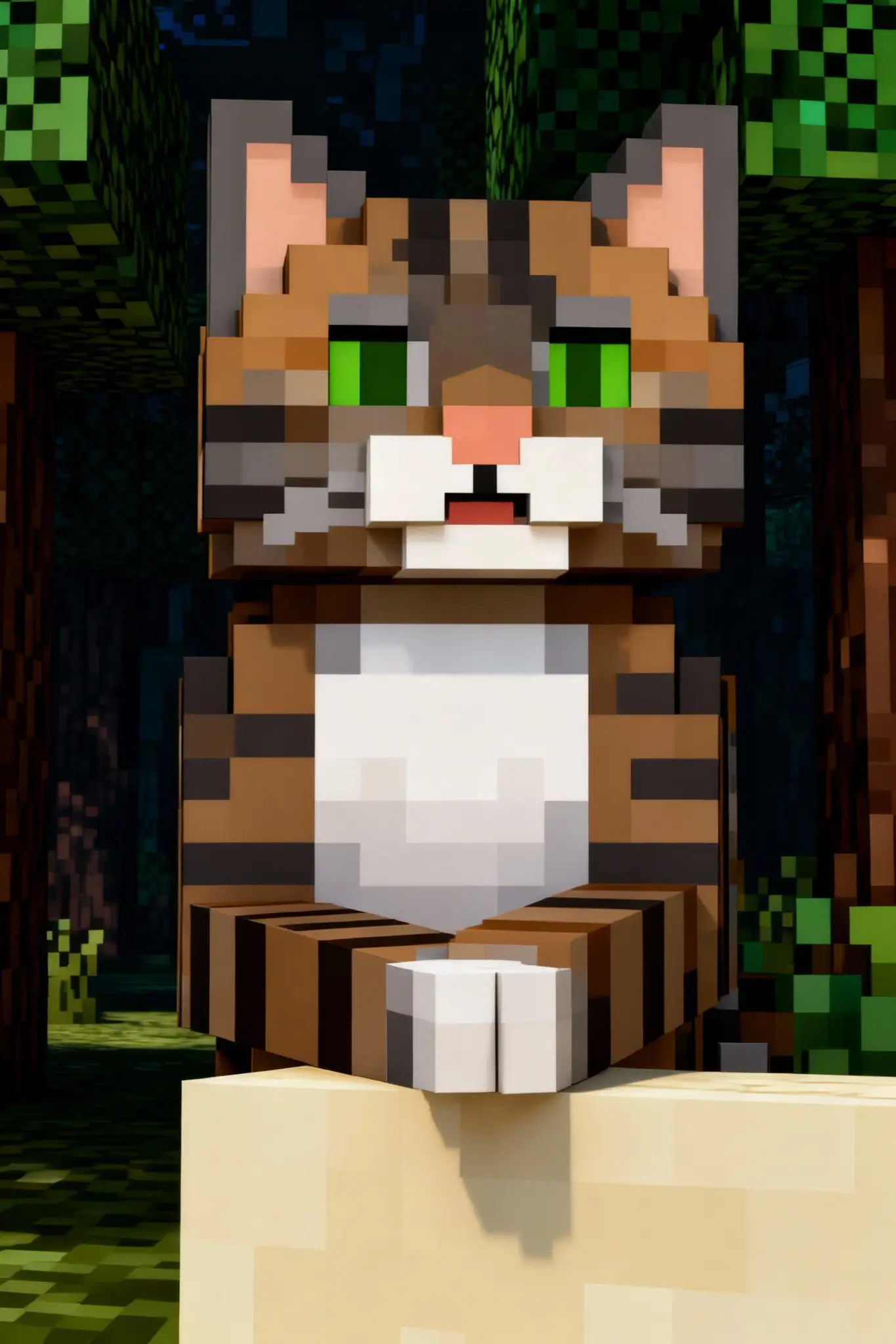 AI Minecraft generator social media content example