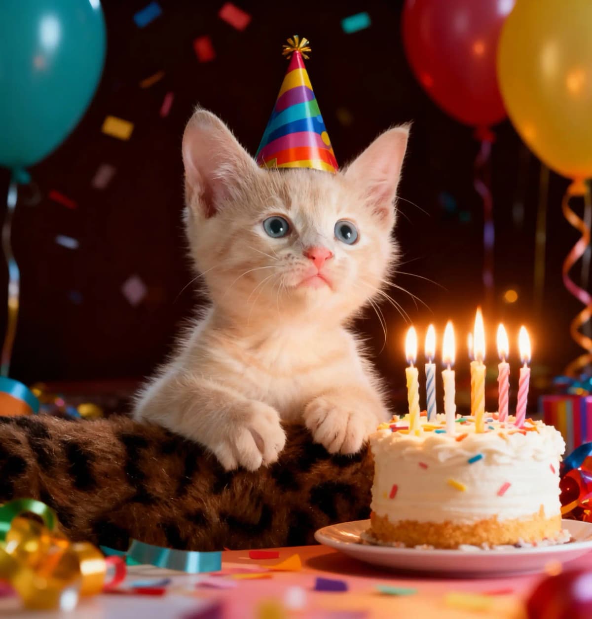 AI pet birthday celebration transformation example