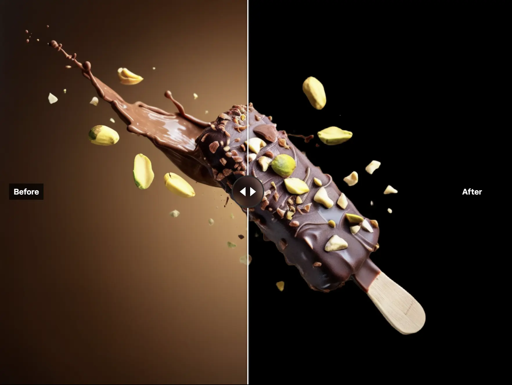 Processamento instantâneo de removedor de fundo AI