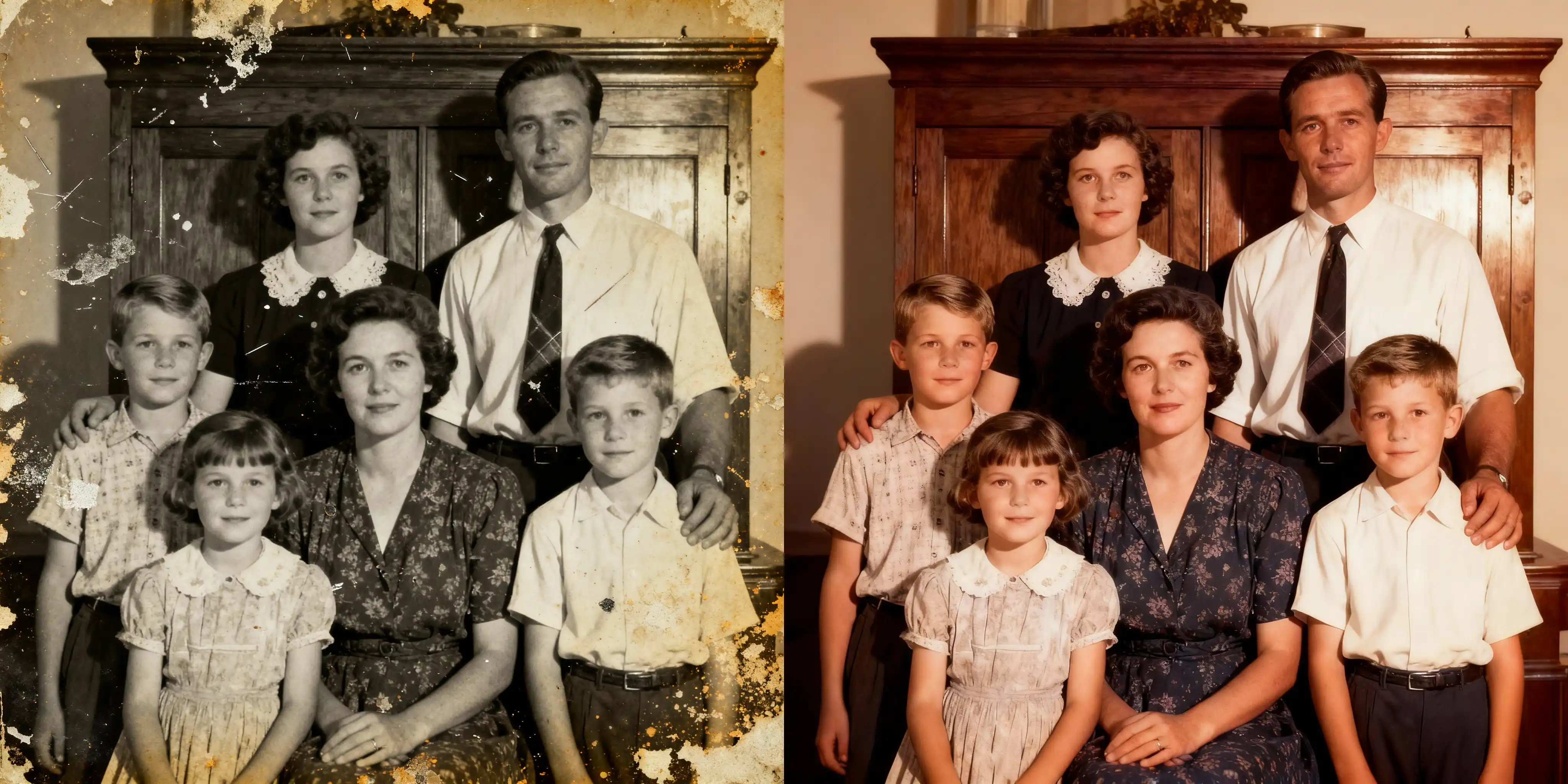 AI enhancing clarity of old photo