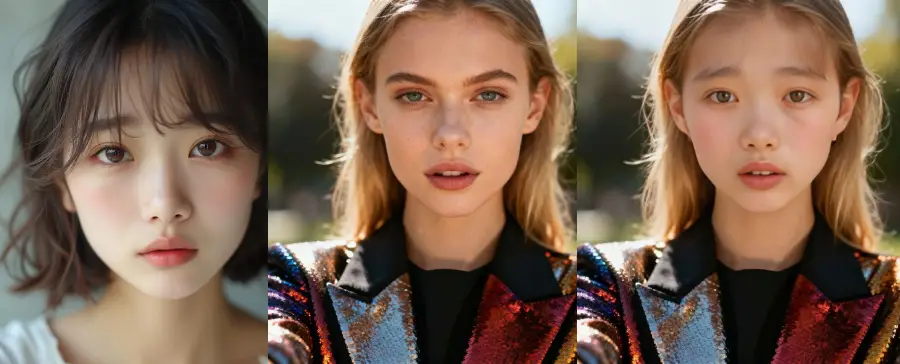 High-quality AI face swap results