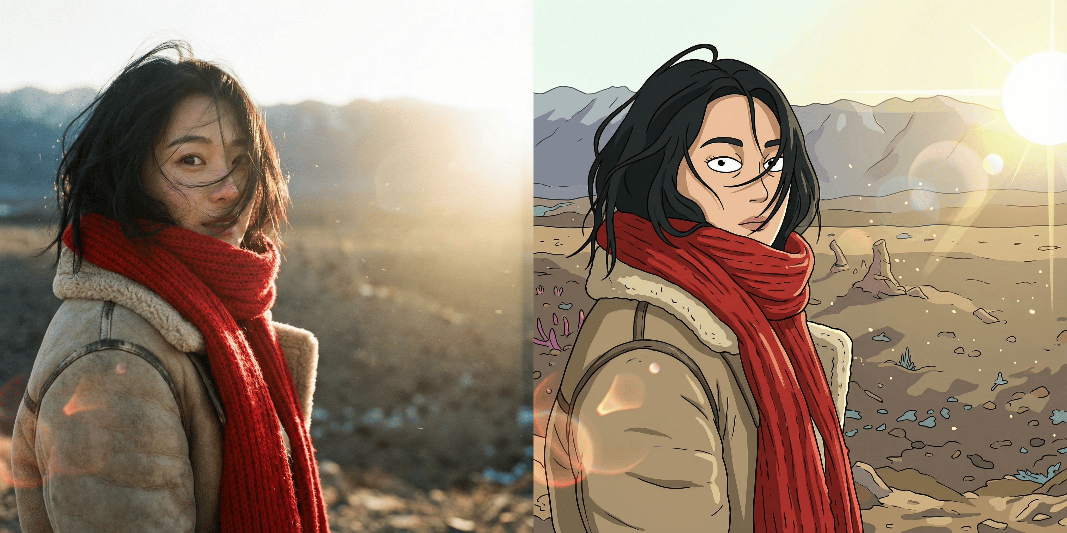 Ejemplo de transformación de retrato IA de Rick and Morty