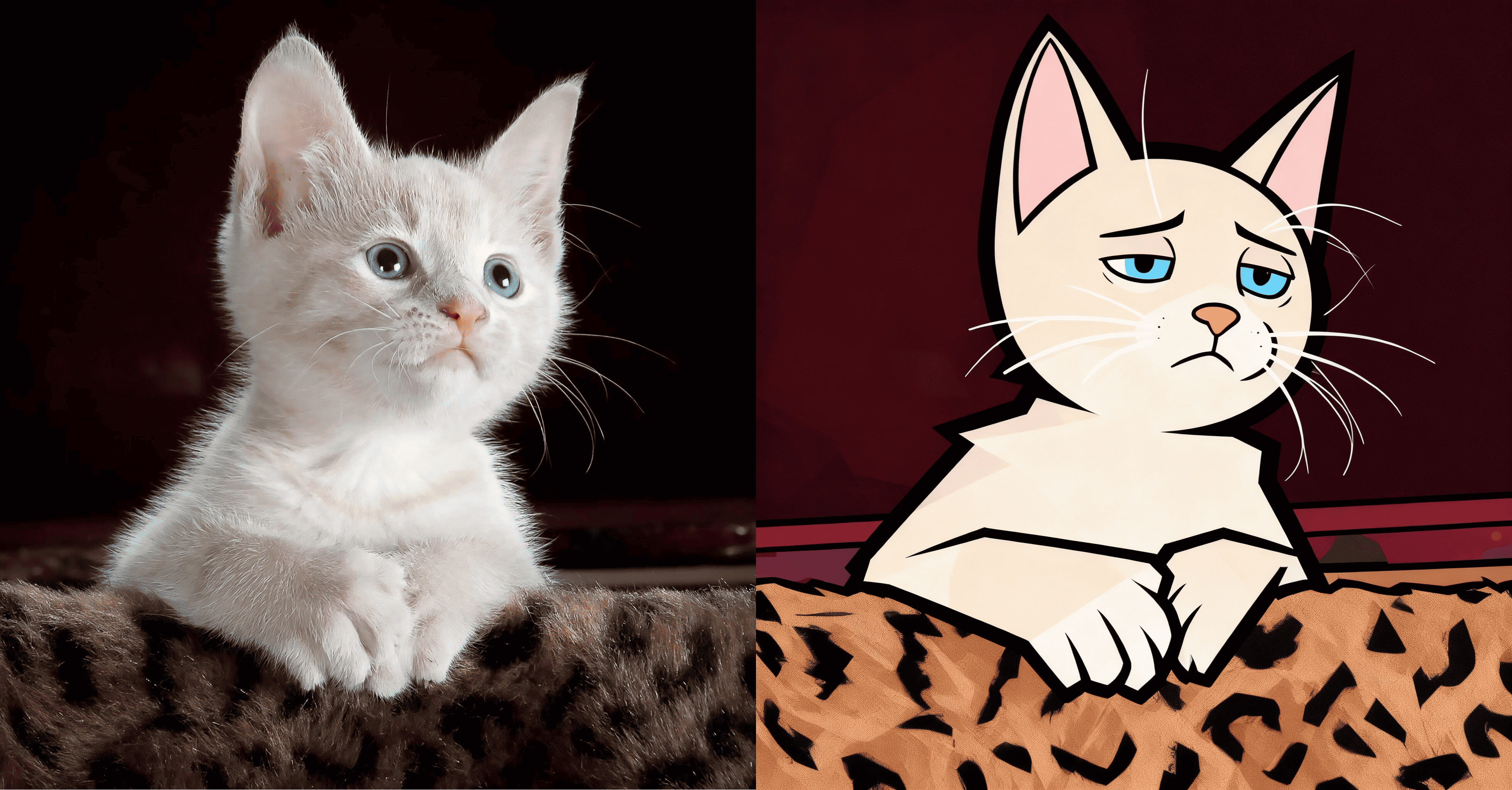 Ejemplo de transformación de mascota IA de Rick and Morty