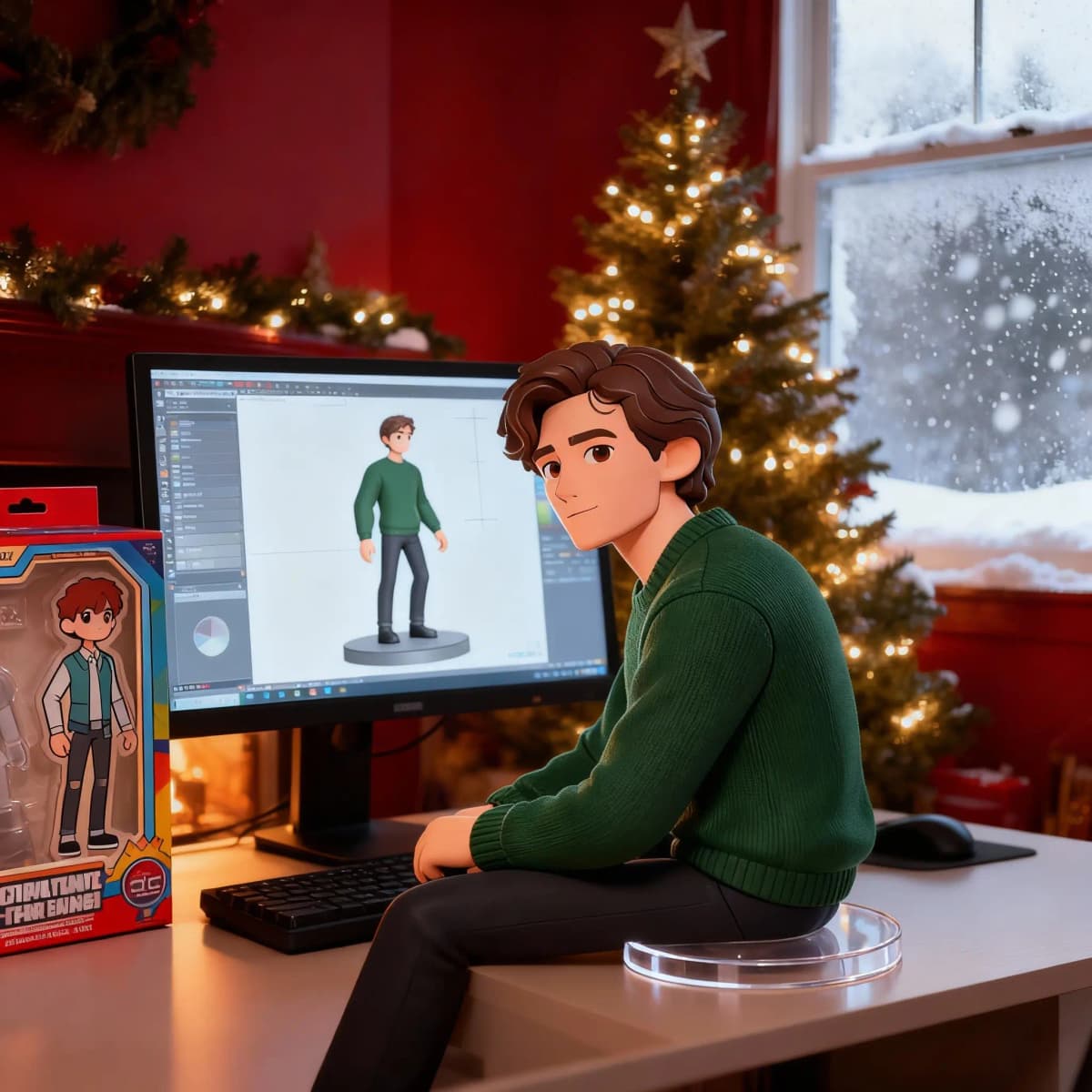 AI action figure style transfer example