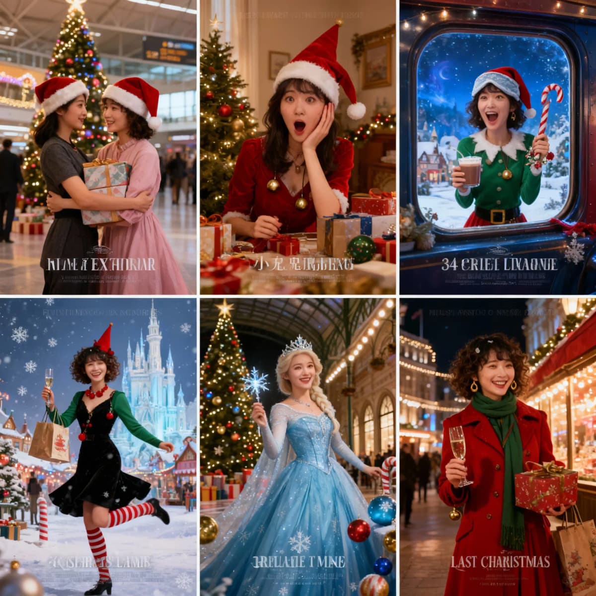 AI Christmas generator holiday card example