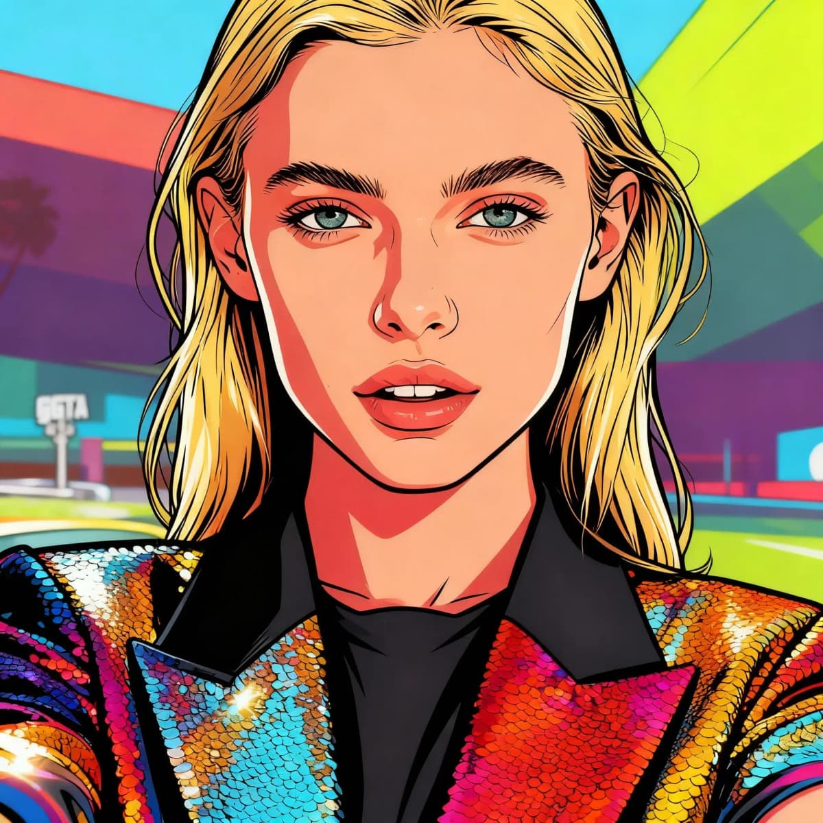 AI GTA 生成器背景简化示例