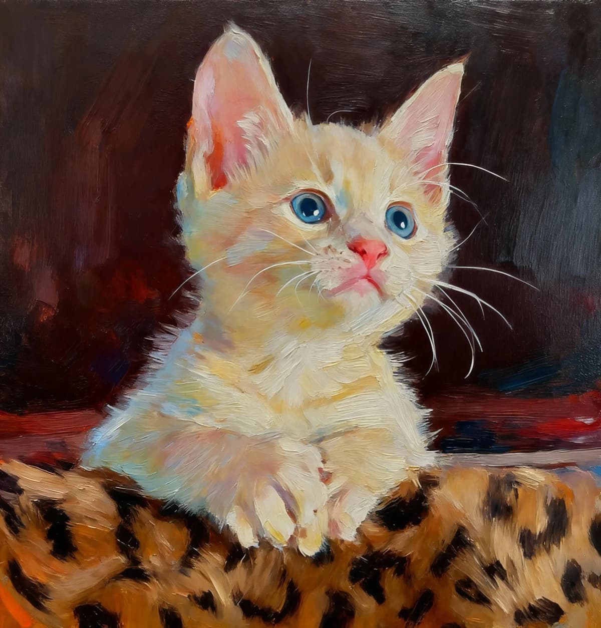 AI photo to painting portrait example