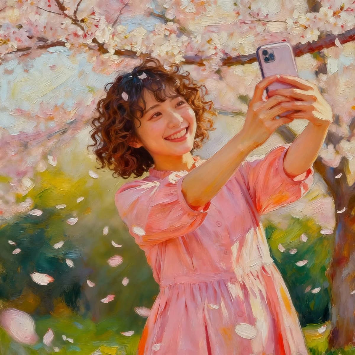 AI photo to painting style example