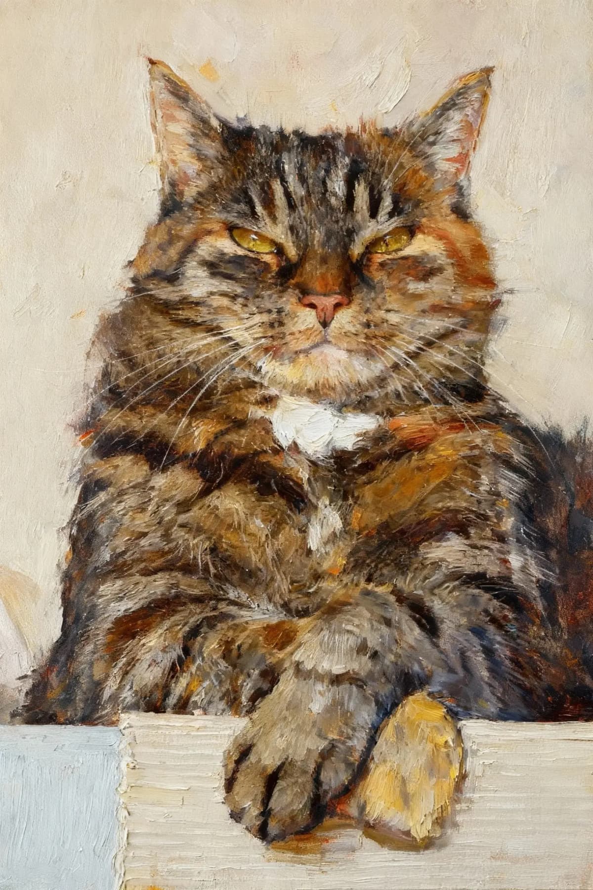 AI photo to painting detail preservation example